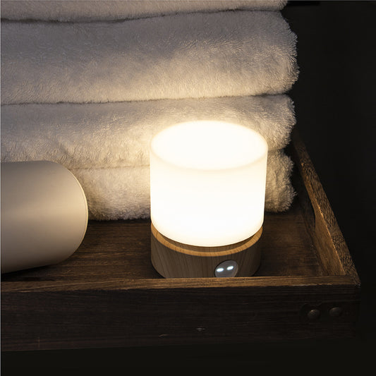 Stepless Dimming Touch Table Lamp, Sensor Control Bedside Lamps with USB Charging Port & Timed Off Mode, Warm Light LED Night Light for Bedroom/Baby Nursery/Nightstand/Bathroom/Hallways,Cinnamon Red