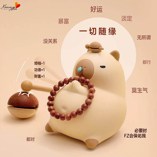 Capybara Night Light - Rechargeable Dimmable Lamp with 3 Brightness Levels & Multi-Color LED - Touch Control - Portable Silicone Baby Kids Room Decor - Ideal Gift for Boys & Girls
