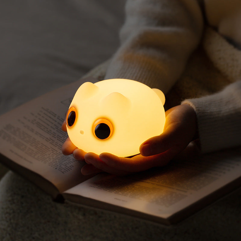 Lampada da scrivania per bambini, a forma di gatto, ricaricabile, luce notturna a forma di animale, con controllo del rubinetto, lampada da comodino per bambini, ragazzi e ragazze