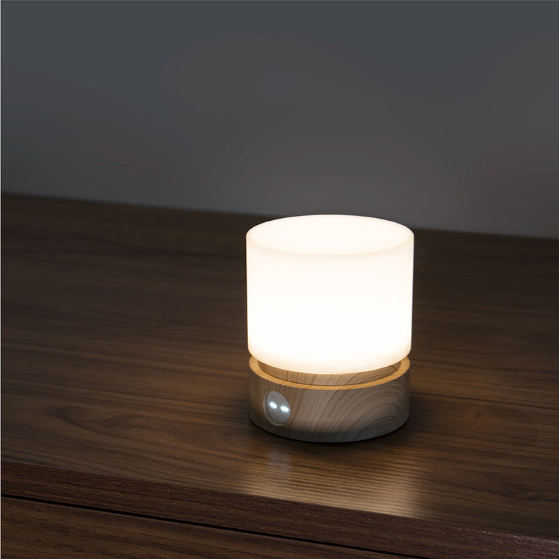 Stepless Dimming Touch Table Lamp, Sensor Control Bedside Lamps with USB Charging Port & Timed Off Mode, Warm Light LED Night Light for Bedroom/Baby Nursery/Nightstand/Bathroom/Hallways,Cinnamon Red