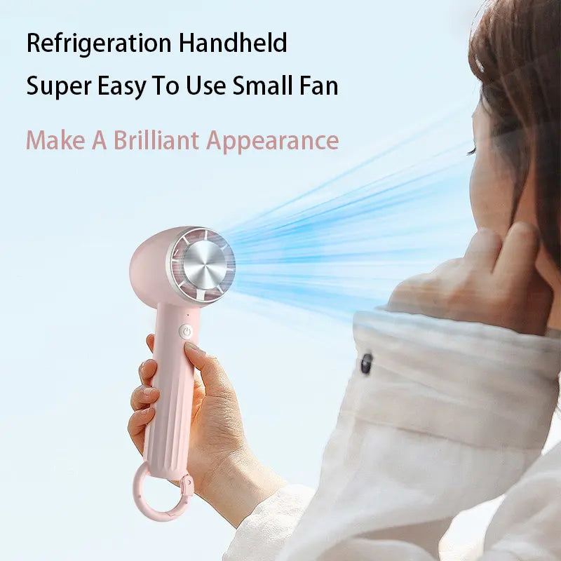 Best-Selling Mini Handheld 2000mah Portable Fan Long-Life Small Rechargeable Fan for Outdoor Climbing High Speed Wind