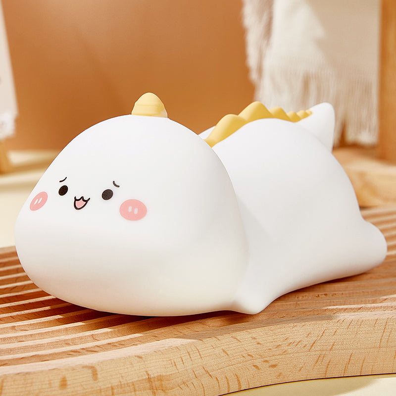 Dinosaur Night Light Cute Animal Squishy Silicone Touch Lamp imer Dimmable Rechargeable LED Nightlight for Kids Baby Girls