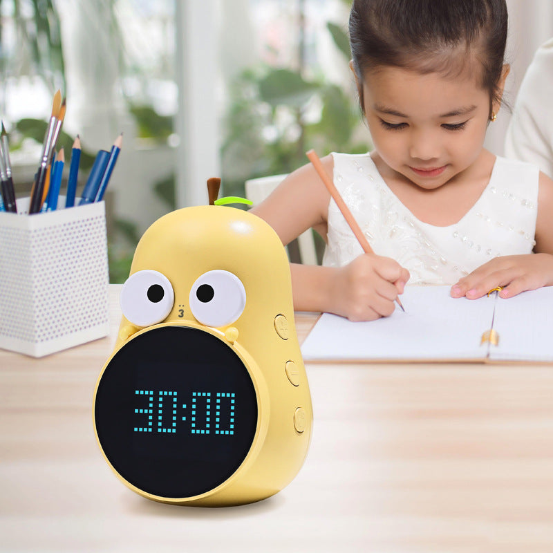 Cute Pear-Shaped Smart Alarm Clock for Kids | Creative Multifunctional Digital Desk Clock with APP Control