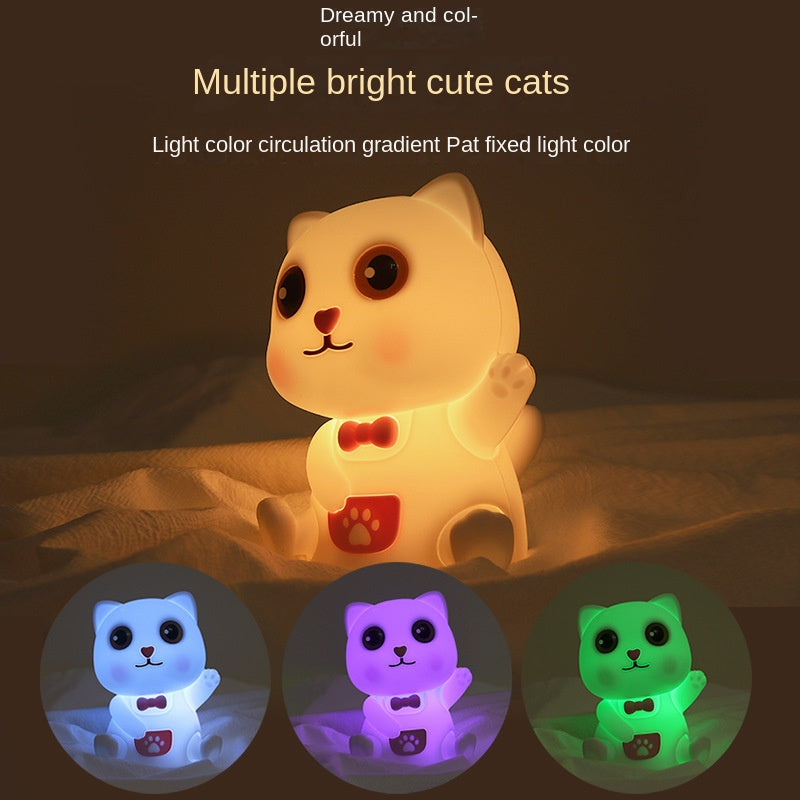 Three Speed Dimming USB Charging Timing Small Night Light, Bedside Sleeping LED Color Clapping Light