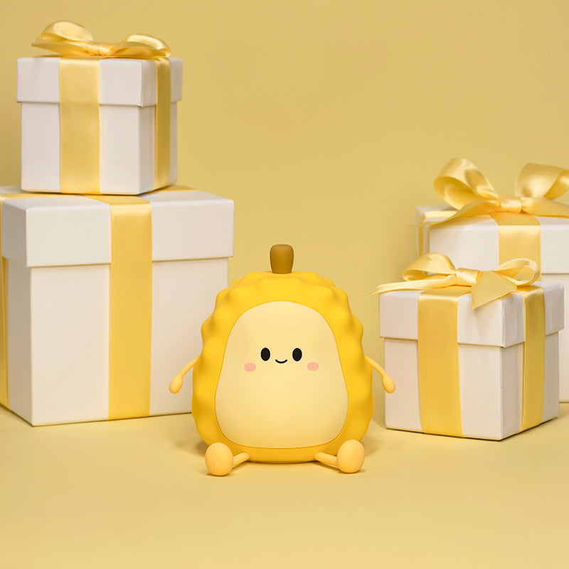 Night Light for Kids, Cute Silicone Durian Nursery Light for Baby Room and Toddler, Rechargeable LED Fruits Decor Nightlight for Girls and Boys, Portable Kawaii Lamp Birthday Gift