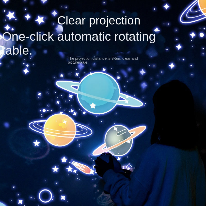 Rotating Fat Bear LED Bedroom Atmosphere Rechargeable Music Box Remote Control Small Speaker Projection Night Light