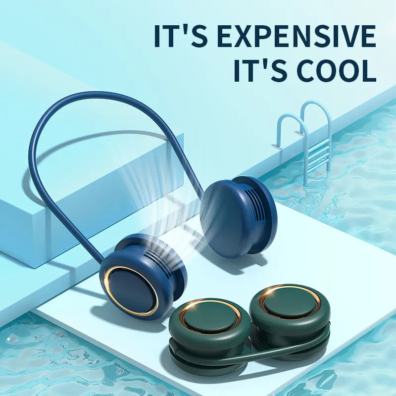 Fashionable Lightweight Adjustable Hands-Free Portable Wearable Neckband Fan Hanging Neck Fan