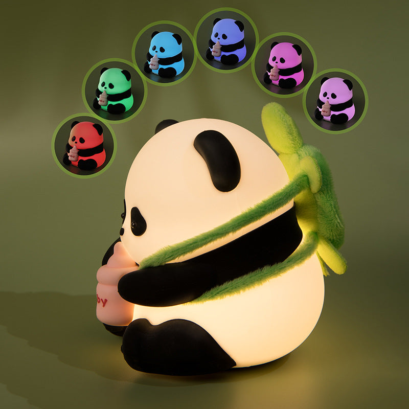 Night Lamp for Kids with 3 Modes Brightness & 30 Mins Timer Silicone Panda Lamp with USB Rechargeable 7-Color Changing Cute LED Warm Light, Bady Panda Night Light Room Decor Birthday Gift