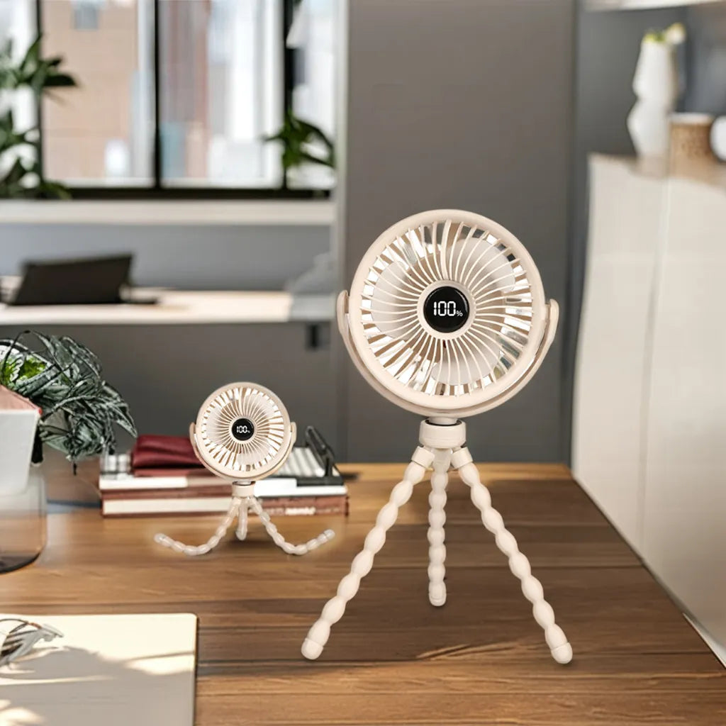 High Quality Portable Mini Stroller Fan Adjustable Speed Electric Car Travel Outdoor Use Mini USB Octopus Fan