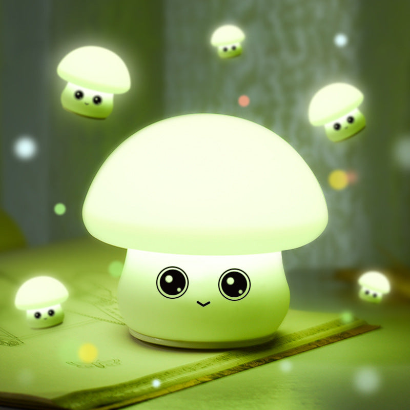 Practical Night Light Smart Creative USB Colorful Mushroom Night Light Children's Night Light Eye Protection Touch Sensor Table Lamp (Color : Mushroom4)