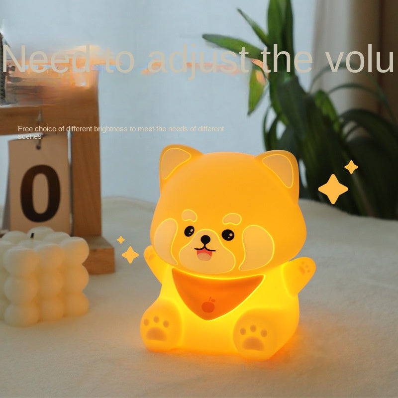 Cute Red Panda Lamp, LED Squishy Animal Night Light for Kids Sleep, Breastfeeding Nursery Nightlight for Room Decor, Rechargeable Bedside Touch Silicone Lamp, Unique Dorm Decor Gift Toy