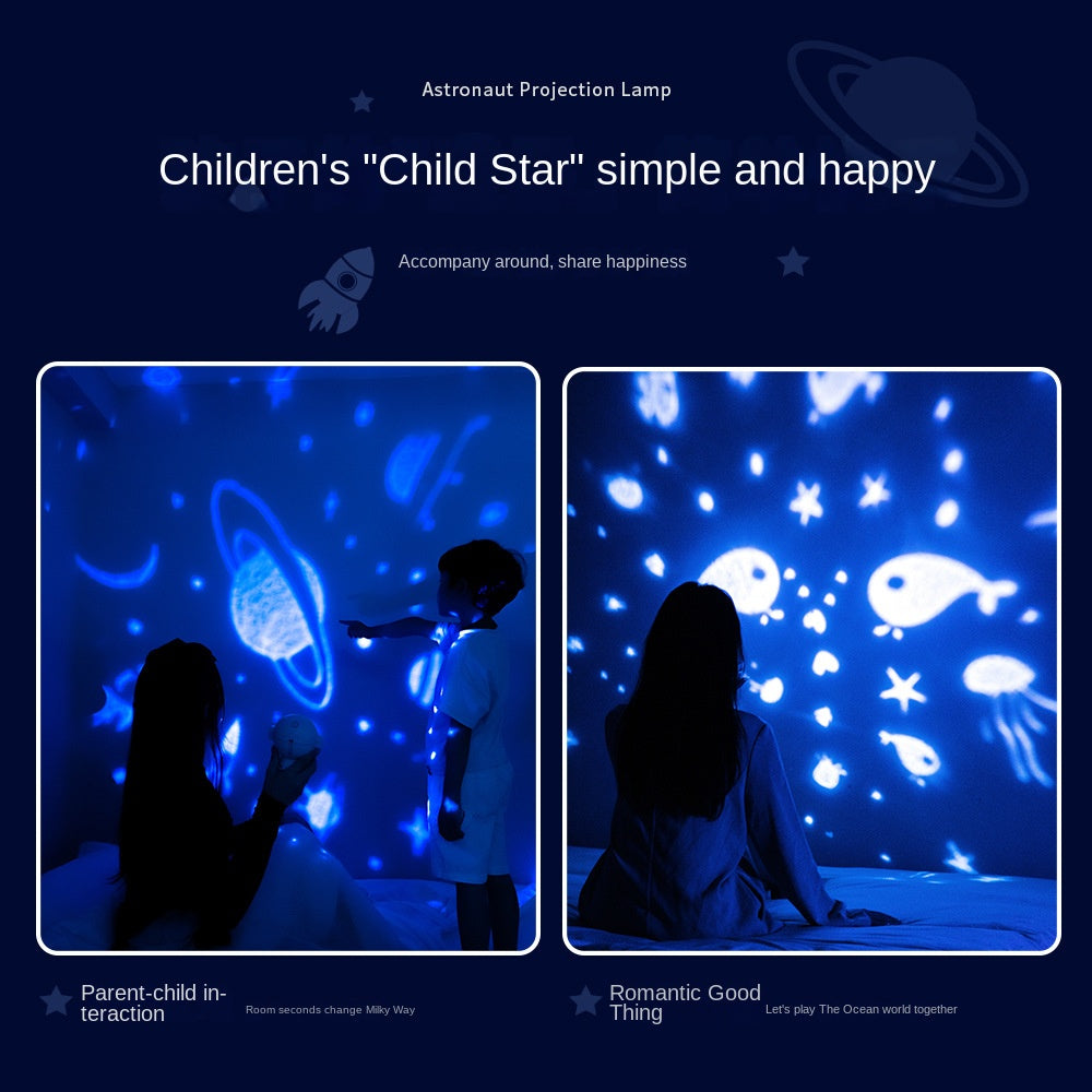 Astronaut Buddy Galaxy Star Projector Spaceman Room Ceiling Aesthetic Decor Starry Night Light Lamp Gifts with Bedroom Lullaby Music Function for Kids,Boys,Girls,Solar System Space Lovers