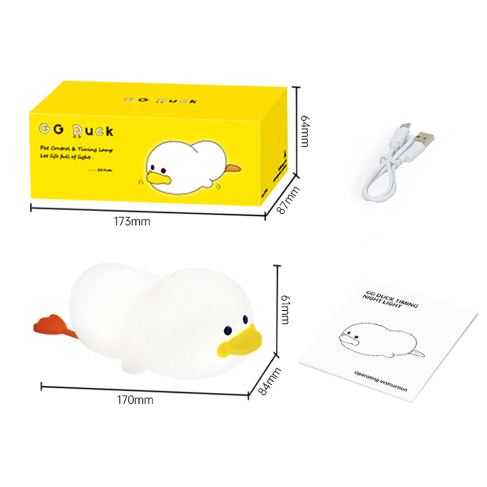 Duck LED Night Light USB Lamp Figure Bedroom Sleeping Light Christmas Gift Toy Warm White