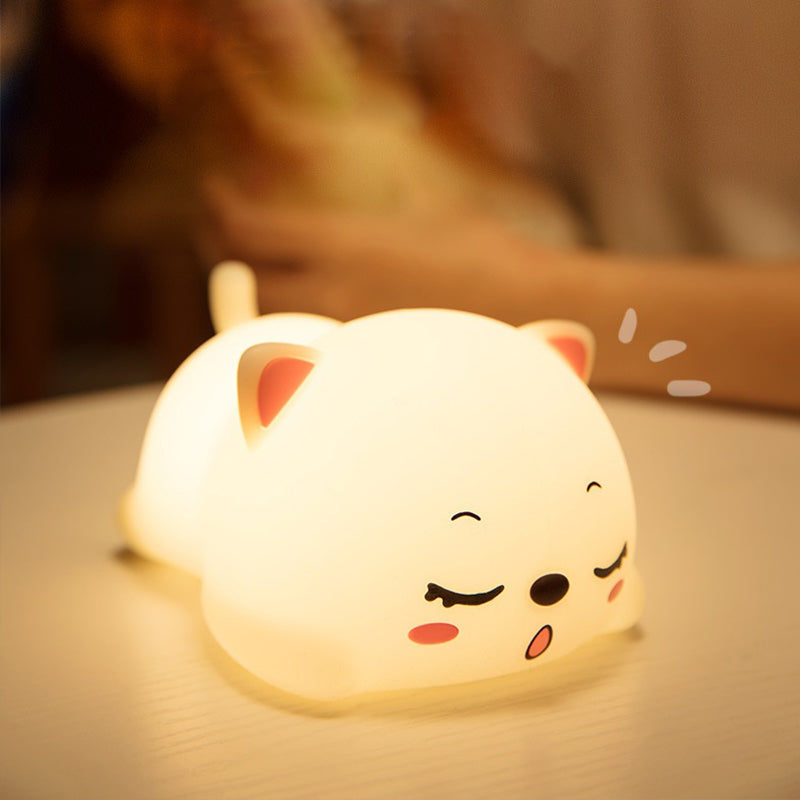 Decorative LED Children Light Rechargeable Silicone Night Light Desk LED Lamp Kids Small Night Light USB