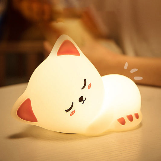 7-Colour Changing LED Night Light - Tap to Use - Rechargeable 12-Hour Battery or USB Powered - Suitable for Babies Toddlers and Children