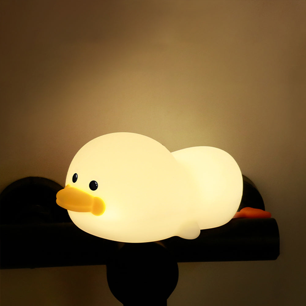 Duck LED Night Light USB Lamp Figure Bedroom Sleeping Light Christmas Gift Toy Warm White