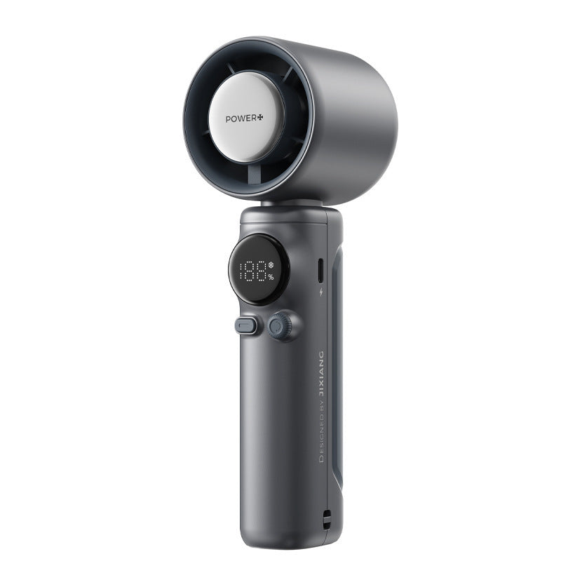 Mini Handheld Fan with Turbo Motor – USB Rechargeable, Ice Cooling, 199-Speed Digital Display, Portable Outdoor Fan