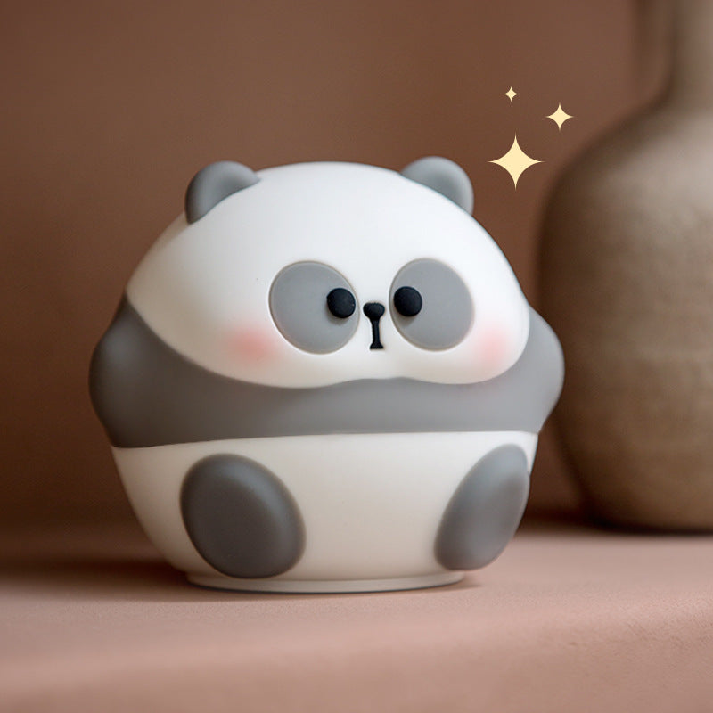 Night Light for Kids Bedroom Soft Light Sleep Bedside Table Lamp USB Rechargeable Nursery Lights Silicone Kawaii Animal Shape Pat Lamp Gifts for Kids Toddler Boys Girls (Panda)