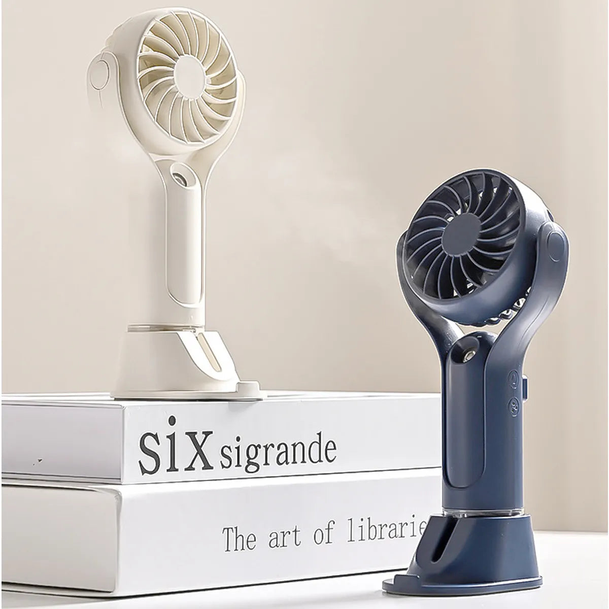 Water Mist Fan with Phone Humidifying Rechargeable USB Fan Portable Summer Outdoor Holder Handheld Water Spray Fan