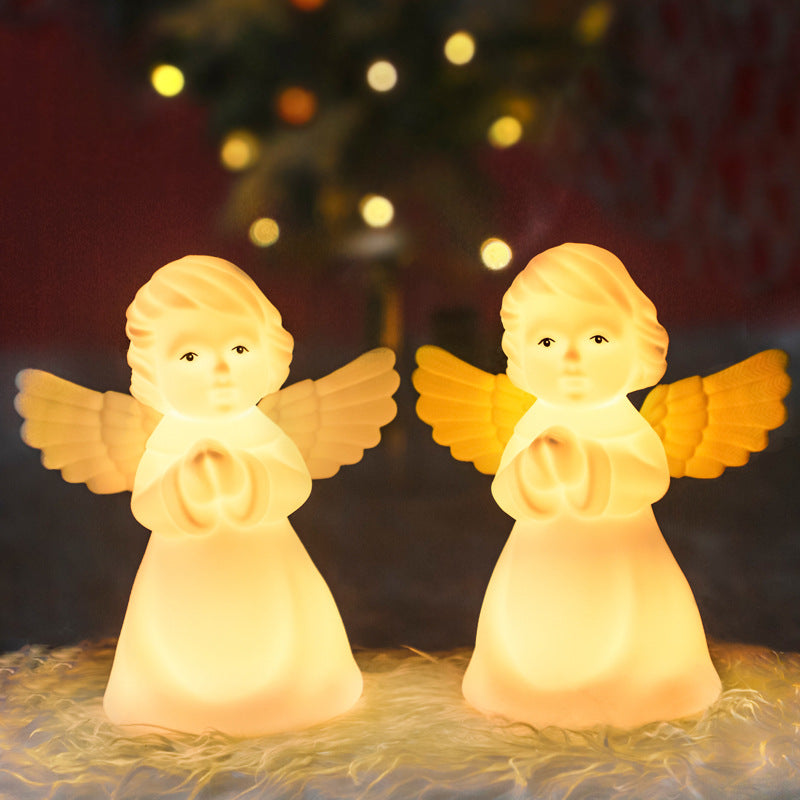 Angel Night Light Children, 7 Colours Night Light Baby Nursery Soft Silicone Angel Night Light, Aesthetic Room Angel Decoration, Child Adult Girls Christening Gifts