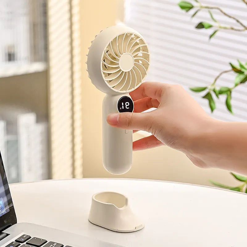 Hot Sales Summer Cooling USB Handheld Portable Carabine Fan Outdoor Rechargeable Battery Personal Pocket Mini Handheld Fan