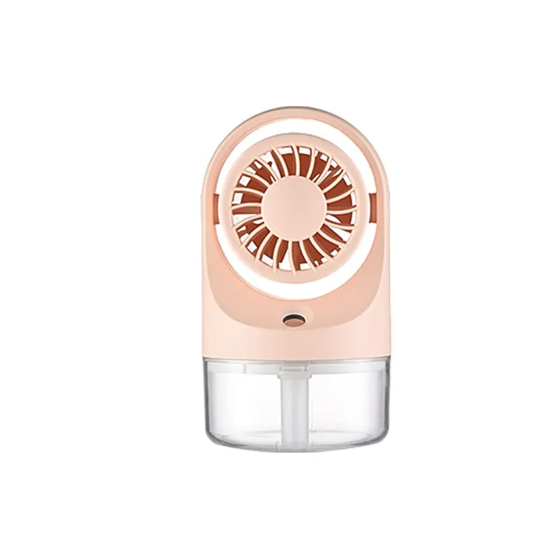 2025 Newest USB Rechargeable Personal Mini Portable Mist Fan Outdoor Water Humidifier Handheld Desk Fan DC Power Source for Cars