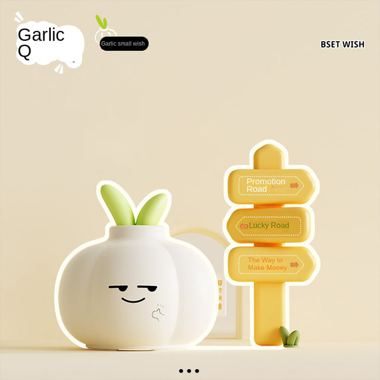 Touch sensor desk lamp, kindergarten night light, cute garlic-shaped night light for desktop - bedroom desk lamp for desktop, bedroom, children's room and living room