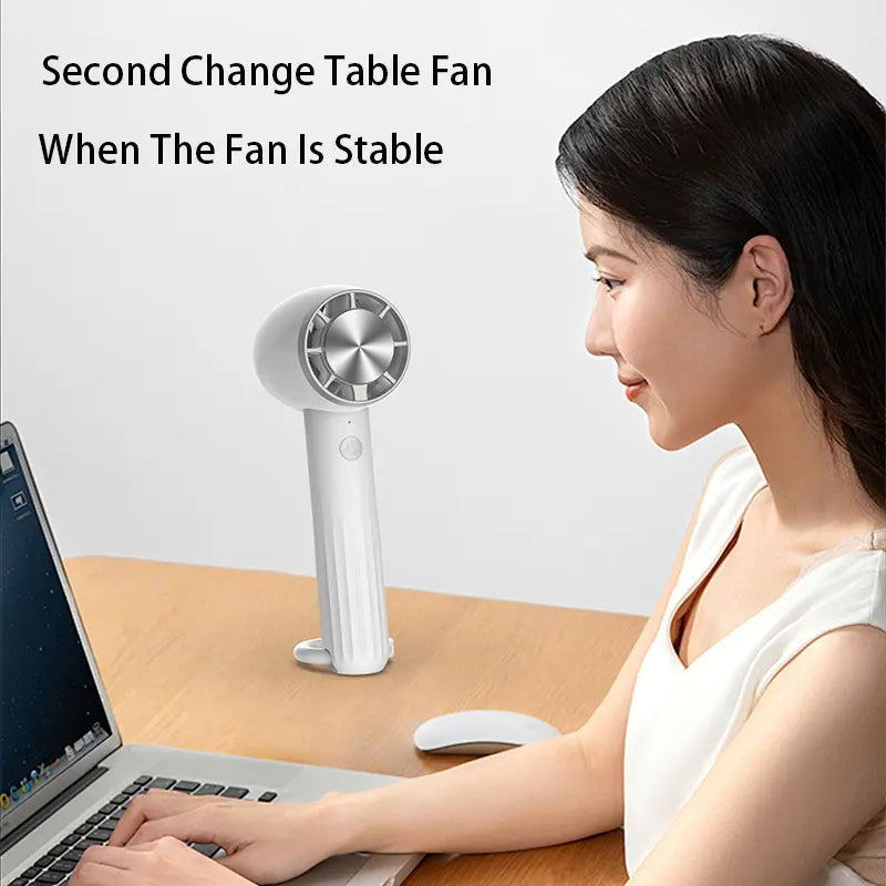 Best-Selling Mini Handheld 2000mah Portable Fan Long-Life Small Rechargeable Fan for Outdoor Climbing High Speed Wind