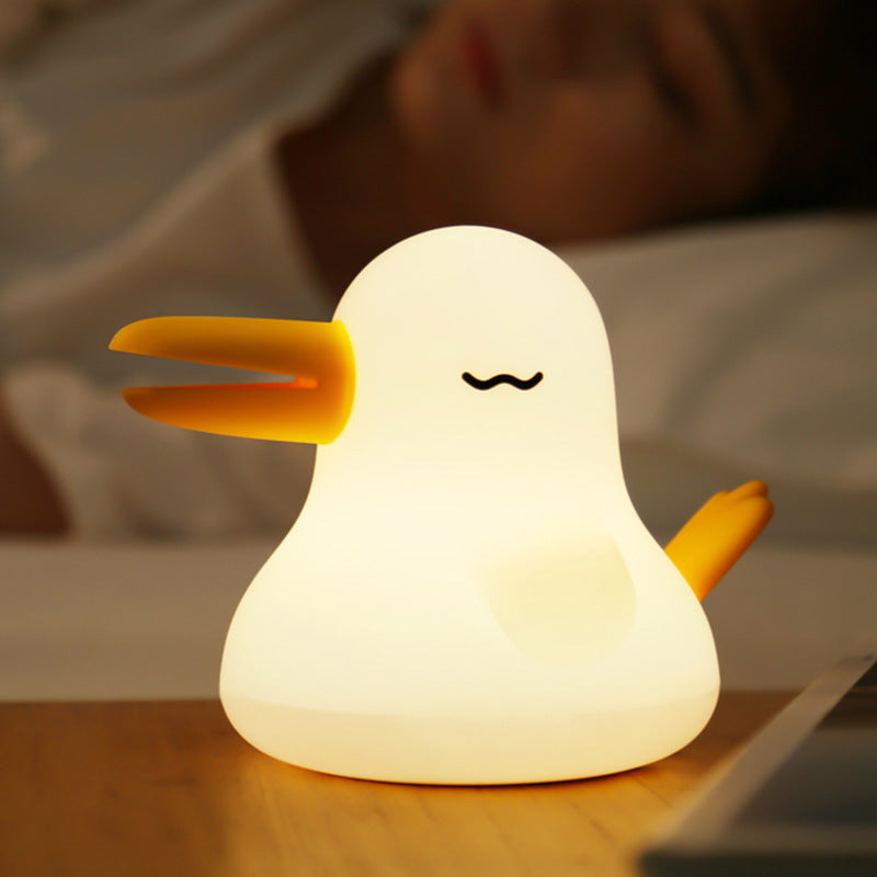 Bird Kids Night Light,Cute Animal Soft Silicone Switch LED Warm Lamp,USB Rechargeable Kawaii Nursery Bedside Bedroom Table Decor, ABS+PC Bedside Lamp,Best Birthday Christmas Gift for Kid Girl Boy