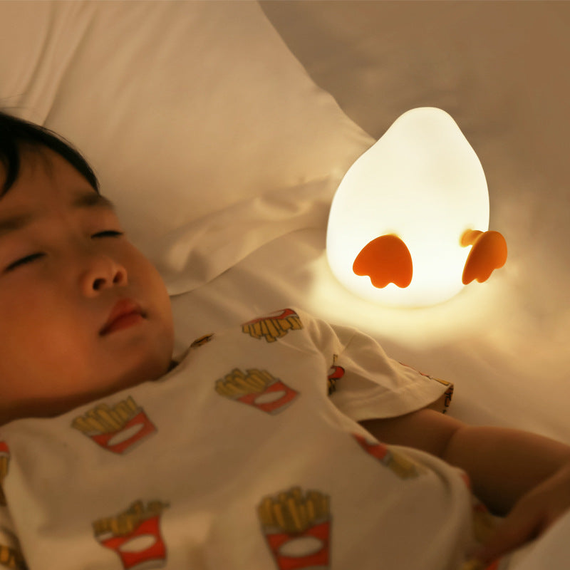 Cute duck butt night light with touch sensor animal silicone kindergarten night light USB charging desk lamp dimming bedside lamp bedroom decoration for breastfeeding boys and girls