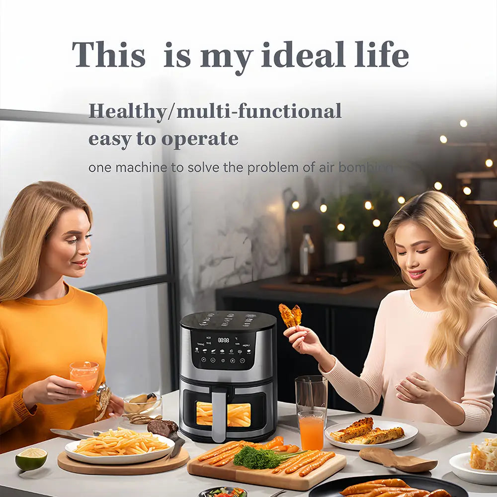 Factory Supply OEM ODM Mini air Fryer 1400W 4.5L Airfryer Fryer Stereoscopic Heating Airfryer Oven