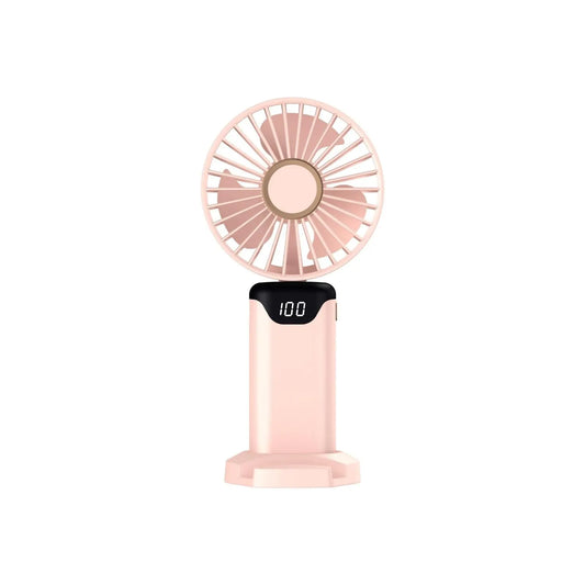 Digital Display Personal Electric Folding Handheld Fan Battery Usb Charging Handy Pocket Foldable Rechargeable Portable Fan Mini