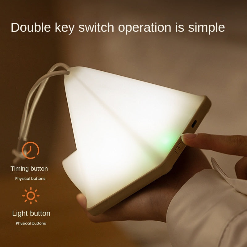 Camping Night Light, Tent Shaped Portable Led Tent Lantern 6 Modes, USB Rechargeable Nursery Lamp, Hangings Night Light for Kids for Outdoor and Indoor for Soydan