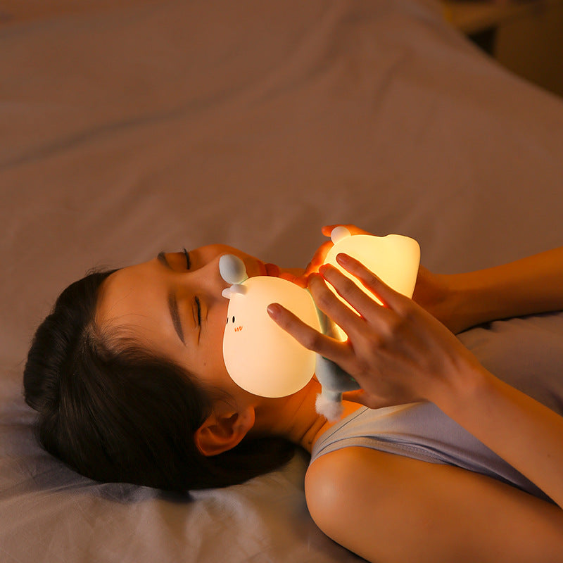 Animal Night Light Adjustable Brightness LED Nightlight USB Rechargeable Decorative Touch Bedside Lamp children's Room