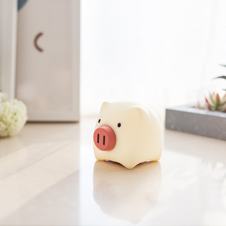 Pig Silicone Night Light, USB Charging Bedside Lamp, LED Night Light, Durable, Rechargeable Silicone Night Lamp, Children's Room Decoration, Halloween Gifts, Sleeping Lights