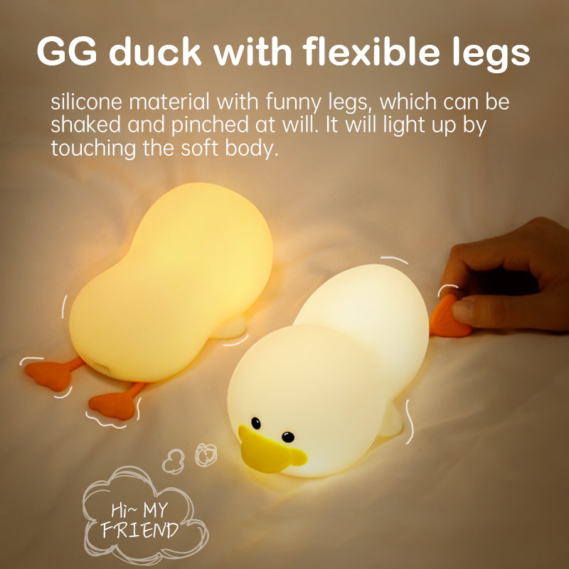 Duck LED Night Light USB Lamp Figure Bedroom Sleeping Light Christmas Gift Toy Warm White