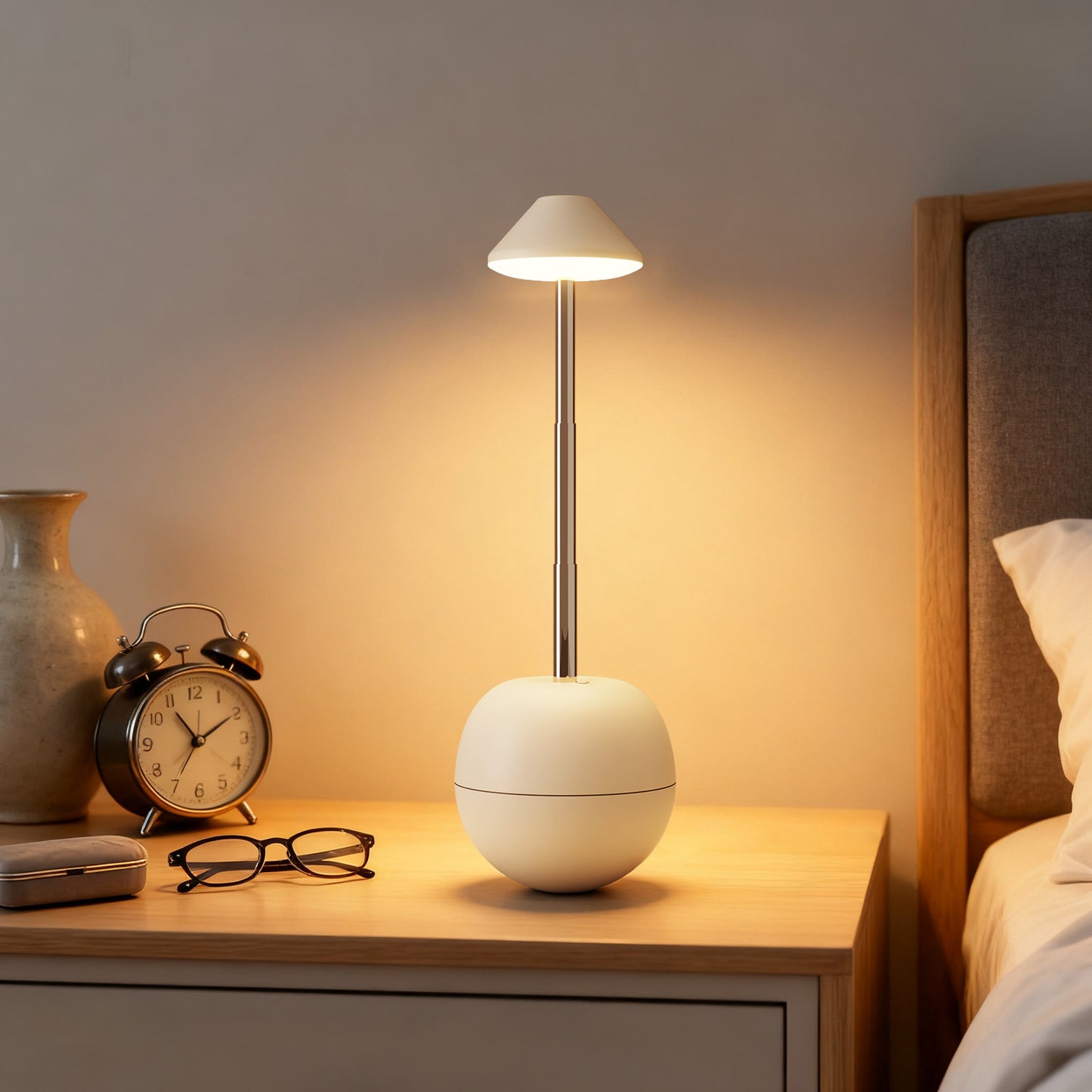 Creative LED Night Light – Rechargeable Bedside Table Lamp with Remote, Ambient Decorative Lamp for Bedroom & Desk