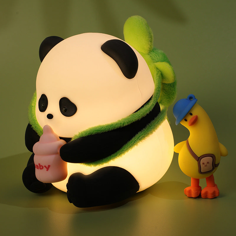 Night Lamp for Kids with 3 Modes Brightness & 30 Mins Timer Silicone Panda Lamp with USB Rechargeable 7-Color Changing Cute LED Warm Light, Bady Panda Night Light Room Decor Birthday Gift