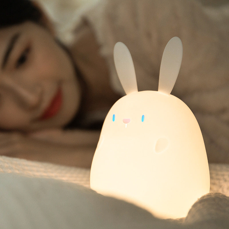 Cute Bunny Night Light Cute Night Light for Kids Kawaii Rabbit Night Light Kids Breastfeeding and Sleep Aid Soft Eye Caring Night Light with Touch Sensor