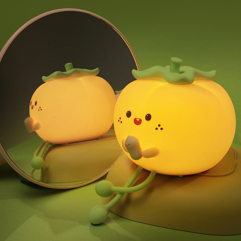 Veilleuse en silicone pour, veilleuse spongieuse pour - Adorable lampe multicolore kaki,Veilleuses tactiles à 3 niveaux, réglables, multicolores, avec chargeur USB, pour chambre à coucher