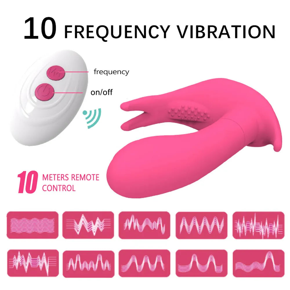 Wireless Remote Control Smart Vibrator Wearable Panty Vibrator with Dildo for Women Female Clit Clitoris G-Spot Stimulation