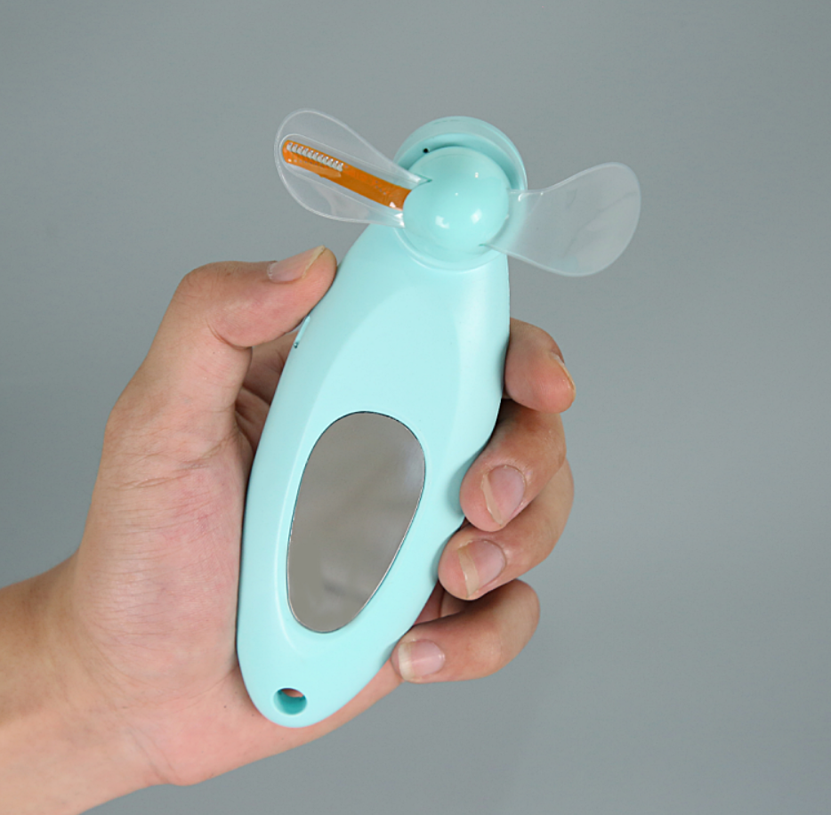 Wholesale flashing fan LED mini luminous flashing fan advertising promotion gift handheld USB flashing fan.