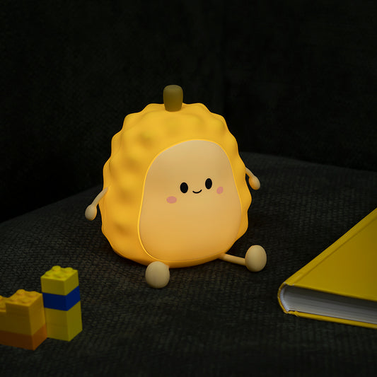 Night Light for Kids, Cute Silicone Durian Nursery Light for Baby Room and Toddler, Rechargeable LED Fruits Decor Nightlight for Girls and Boys, Portable Kawaii Lamp Birthday Gift