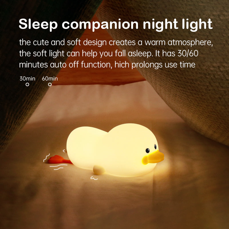 Duck LED Night Light USB Lamp Figure Bedroom Sleeping Light Christmas Gift Toy Warm White