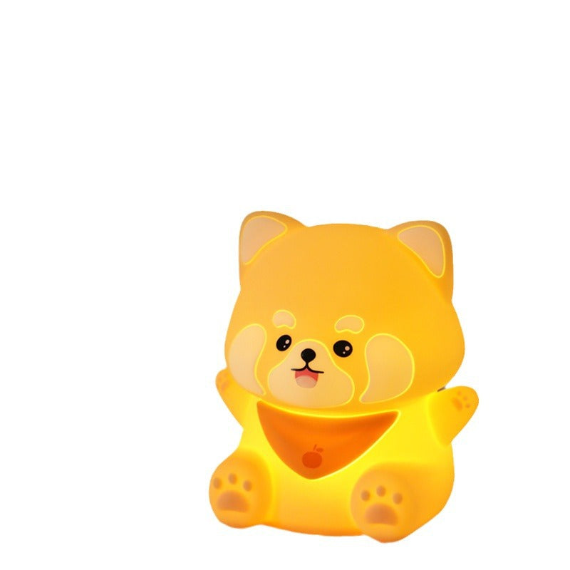 Cute Red Panda Lamp, LED Squishy Animal Night Light for Kids Sleep, Breastfeeding Nursery Nightlight for Room Decor, Rechargeable Bedside Touch Silicone Lamp, Unique Dorm Decor Gift Toy