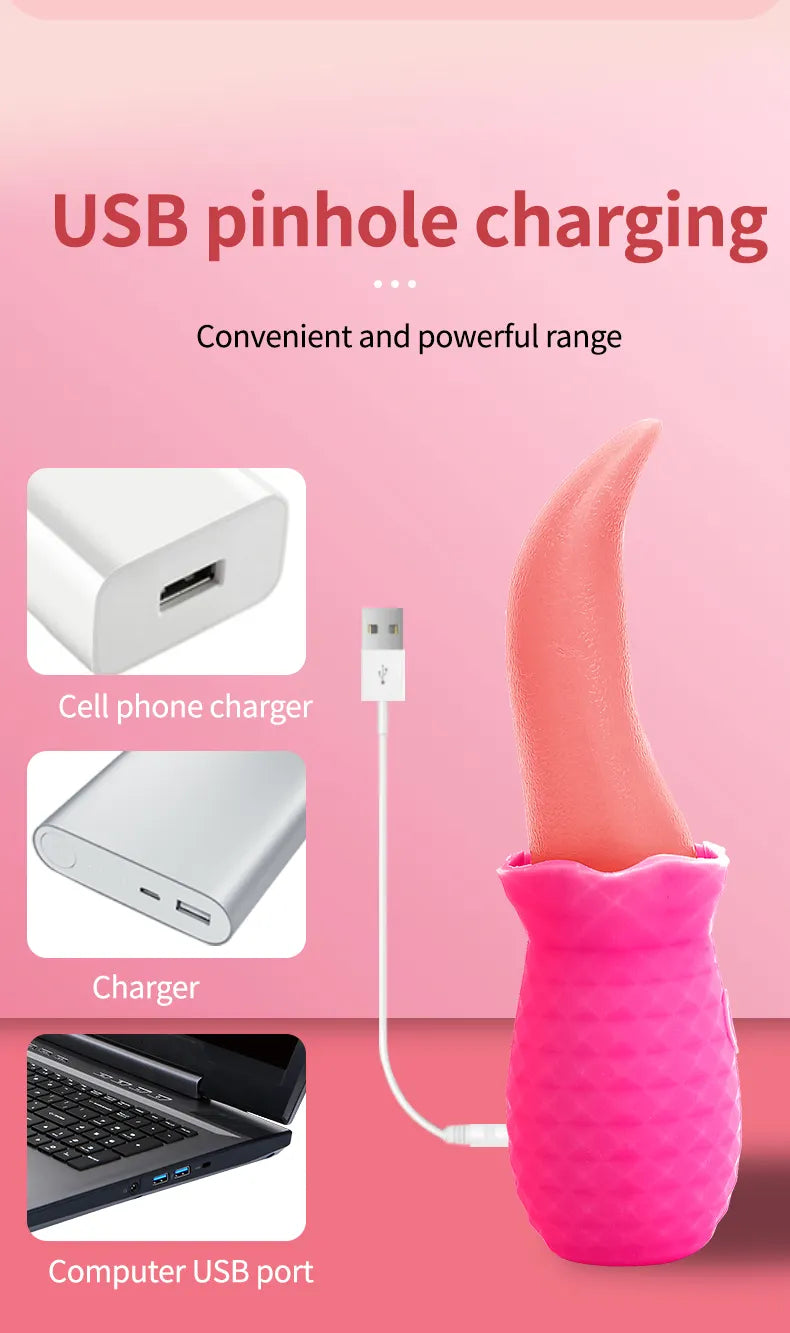 Hot Selling Realistic XL Size Dildo Sex Toys for Women Featuring Tongue-Licking & G-Spot Clitoris Stimulator Nipple Massager