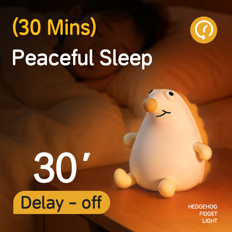 Cute Hedgehog Silicone Night Light – Rechargeable Touch Sensor Lamp, Warm & RGB Modes, Kids Bedroom & Nursery Decor