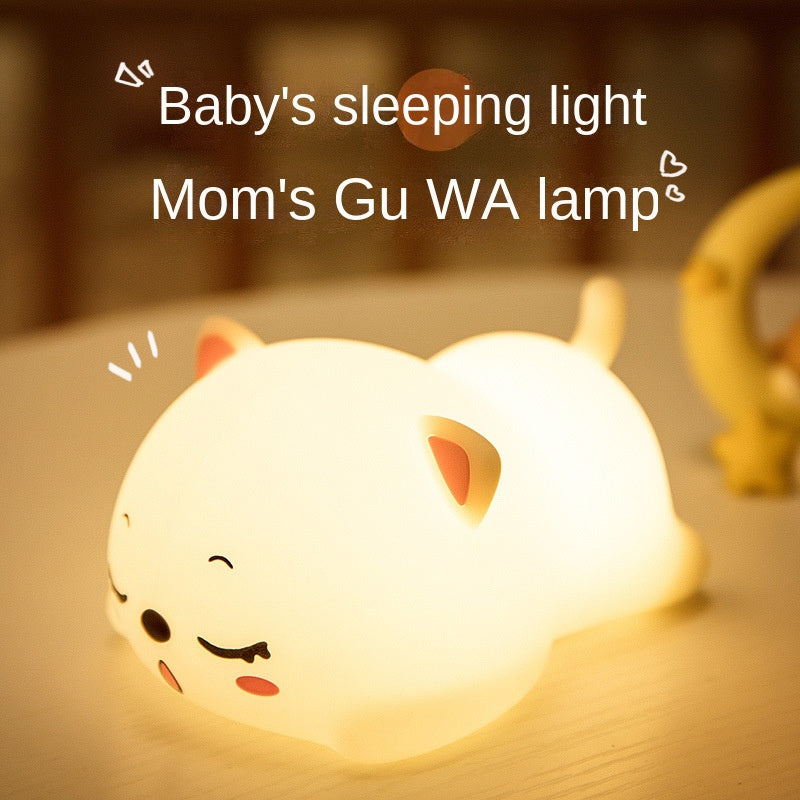 Decorative LED Children Light Rechargeable Silicone Night Light Desk LED Lamp Kids Small Night Light USB