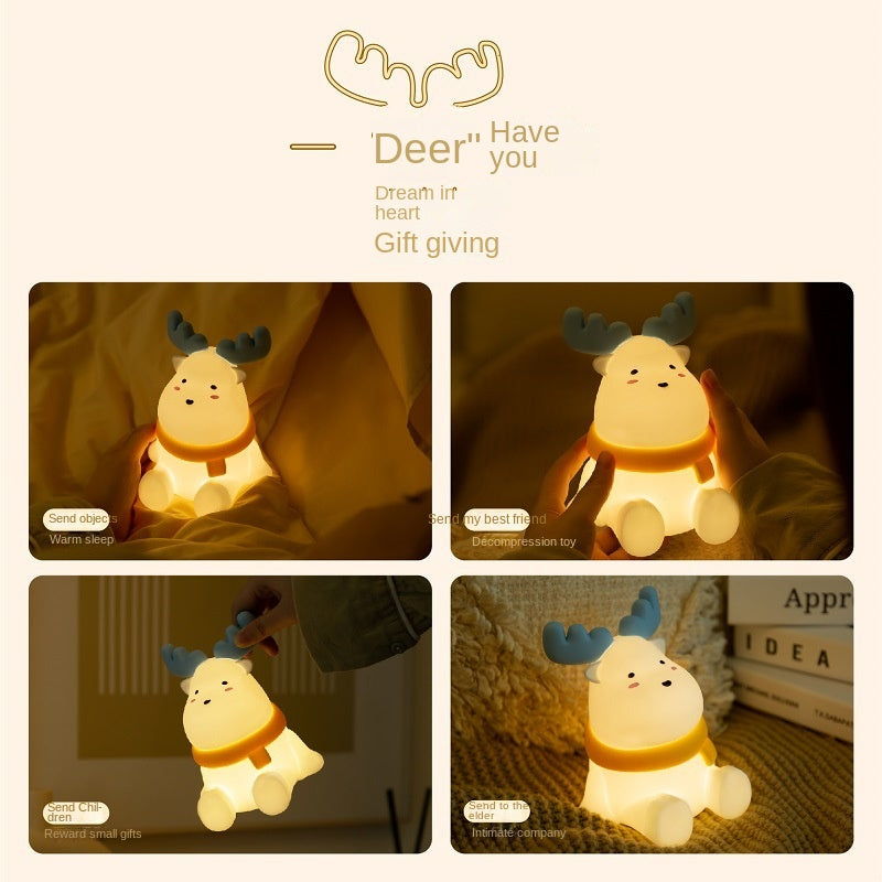 Little Elk Silicone Patching Night Light Bedhead Atmosphere Light Desk LED Table Light