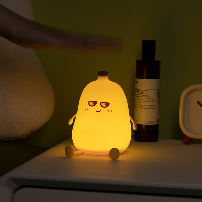 Night Light for Children, LED Baby Night Light, Dimmable, Banana Baby Nursing Light, Silicone Bedside Lamp with Timer and USB Charging, Kawaii Nursery Baby Room Decoration